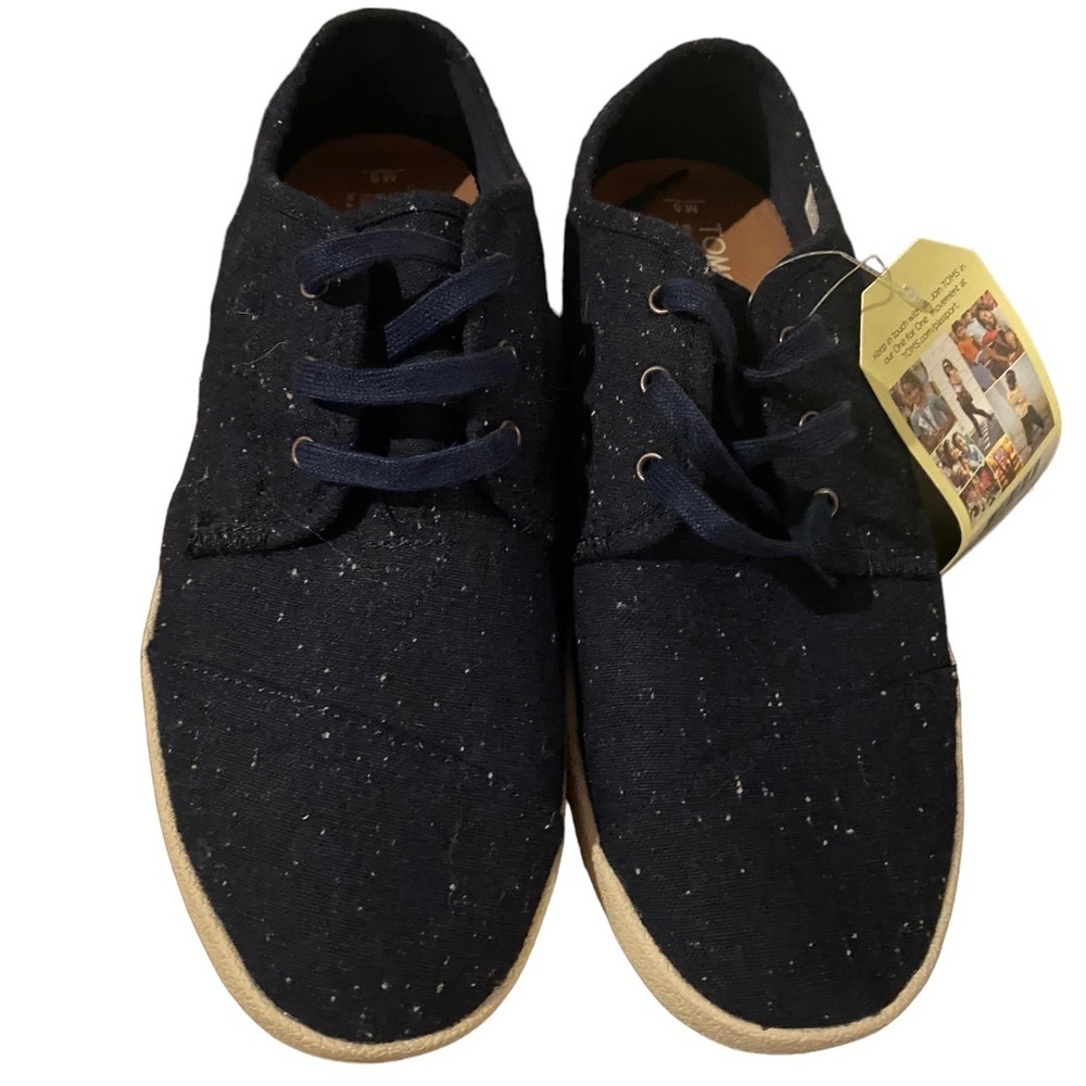 Men’s TOMS Paseo Low Top Navy Specks Wool Sneakers Shoes Size 8 NWT - Picture 3 of 7